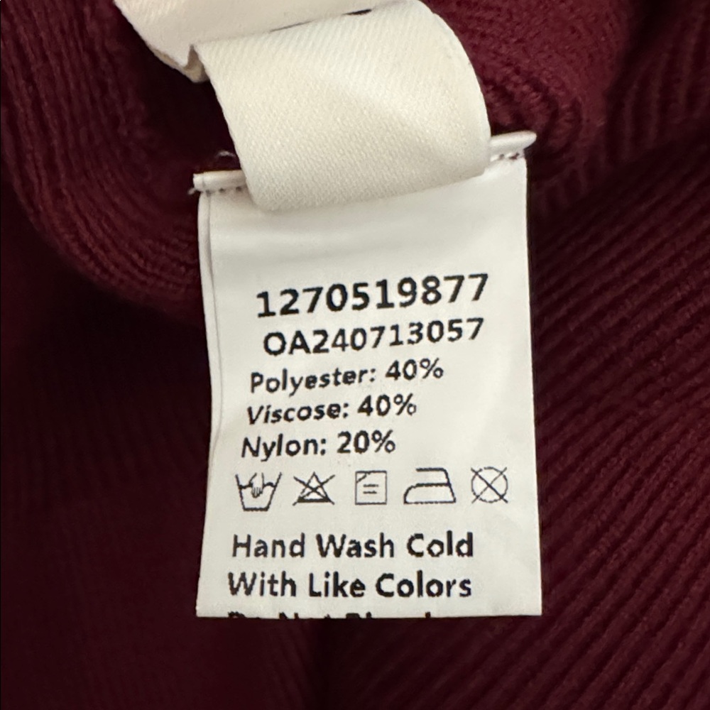 Commense Deep Red Women's Cardigan - Picture 5 of 5